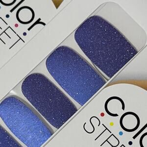 New Color Street “Juneau the Drill” Indigo with Holographic Glitter Nail Strips